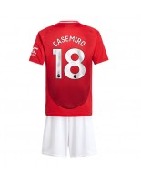 Manchester United Casemiro #18 Hjemmedraktsett Barn 2024-25 Korte ermer (+ bukser)